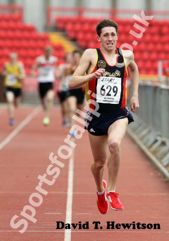 Cameron Boyek (Shildon) wins the Under-20 800 metres, 2012 North Eastern Championships.